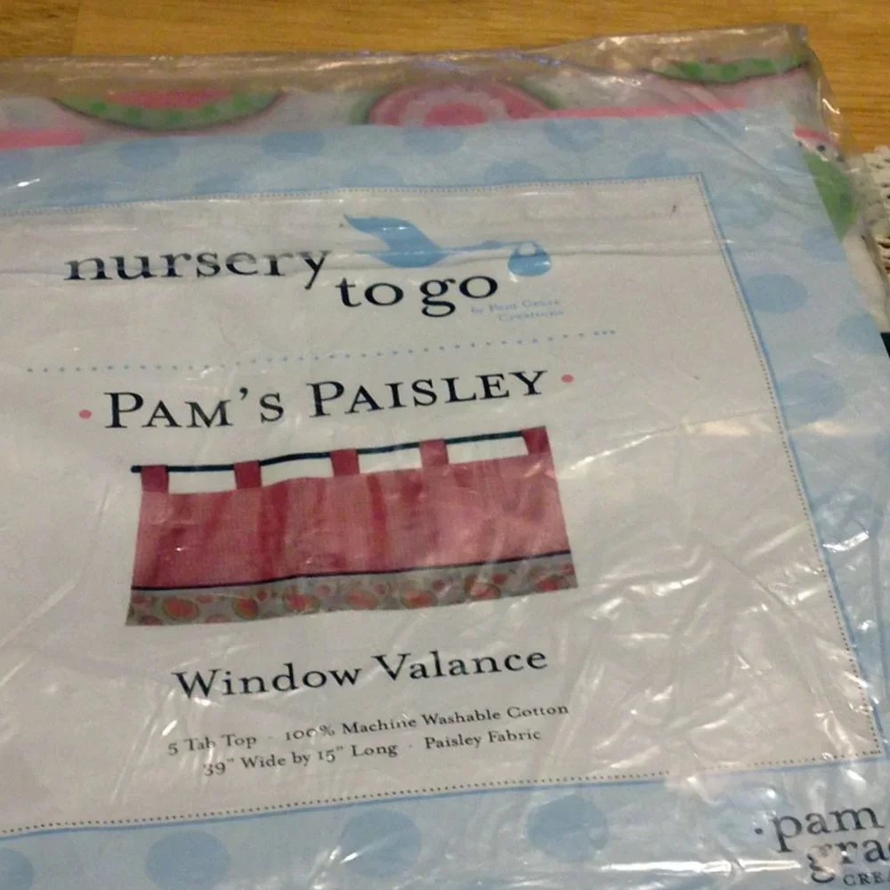 Pam's Paisley Window Valance, nursery to go